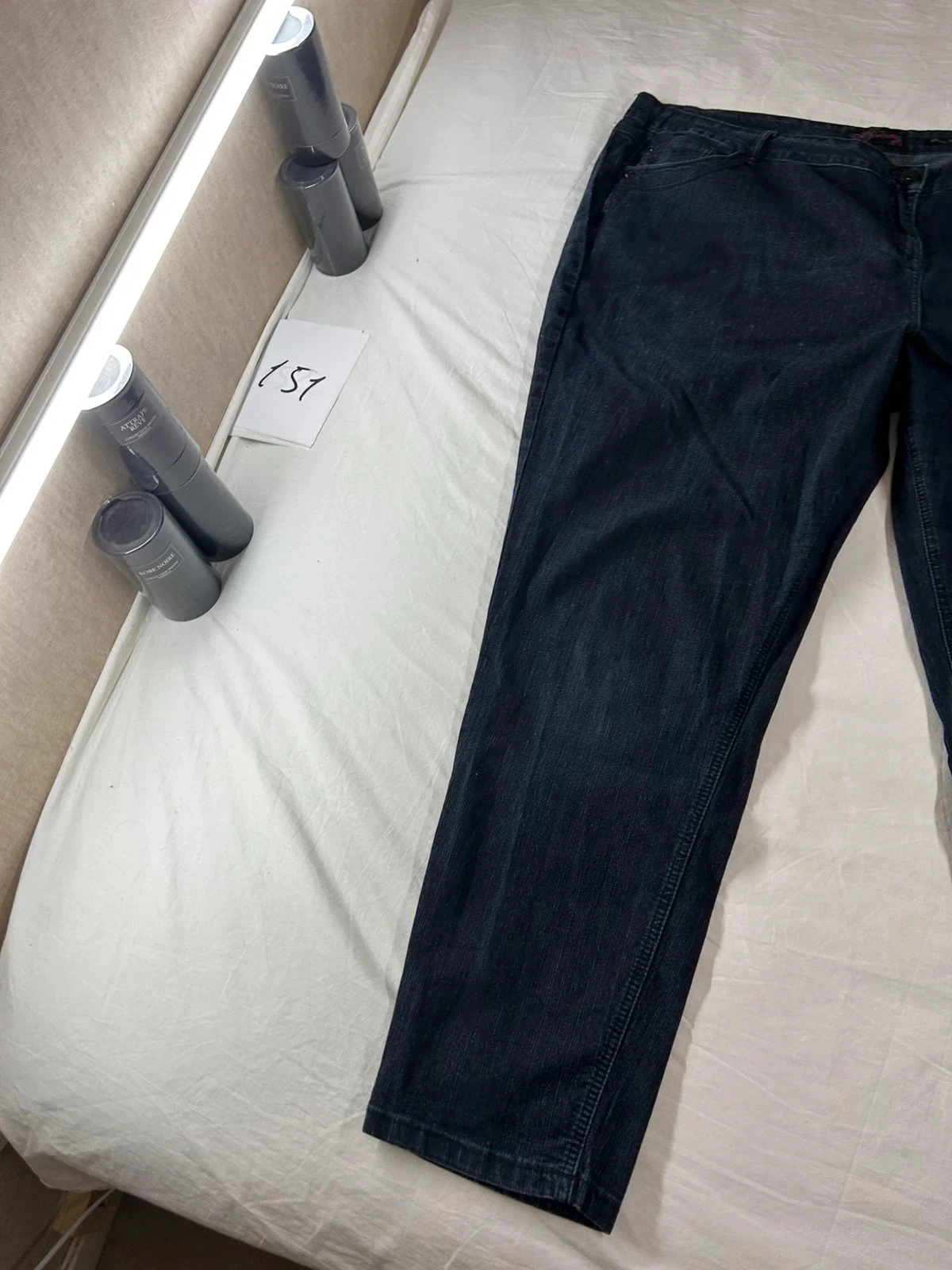 Zwarte grote vintage jeans love yours – photo 3